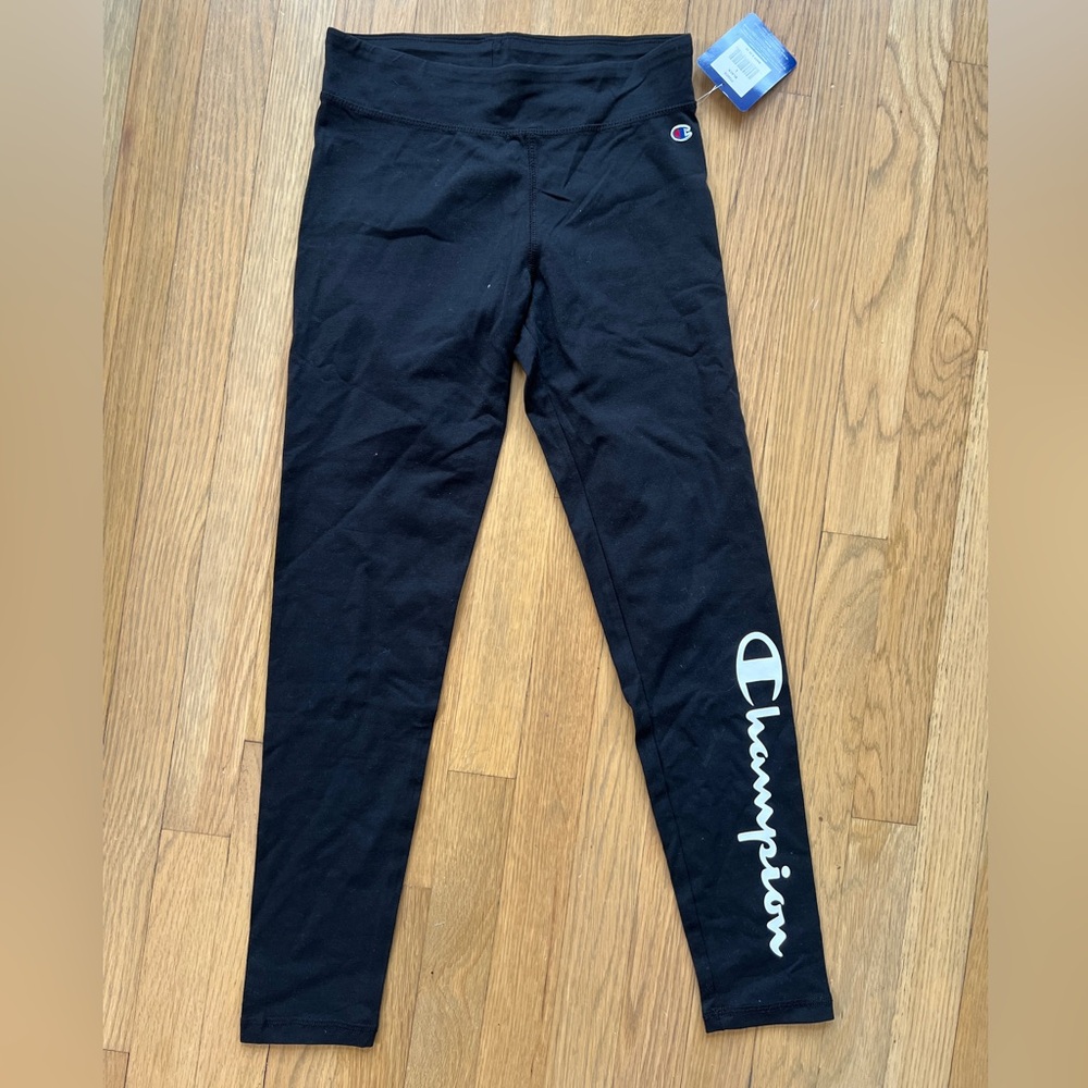 NWT CHAMPION ACTIVEWEAR LEGGINGS GIRLS SIZE LARGE. BLACK.